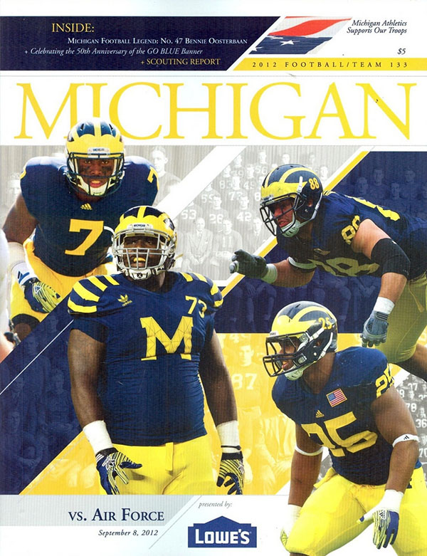 College Football Program: Michigan Wolverines vs. Air Force Falcons (September 8, 2012)