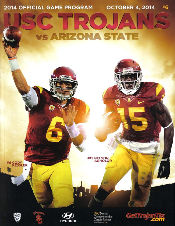 College Football Program: USC Trojans vs. Arizona State Sun Devils (October 4, 2014)