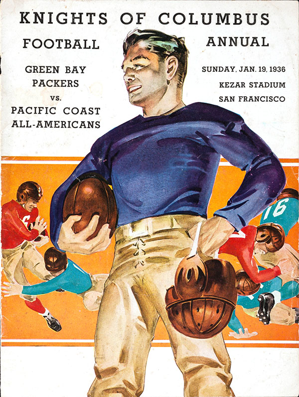 NFL Program: Pacific Coast All-Americans vs. Green Bay Packers (January 19, 1936)