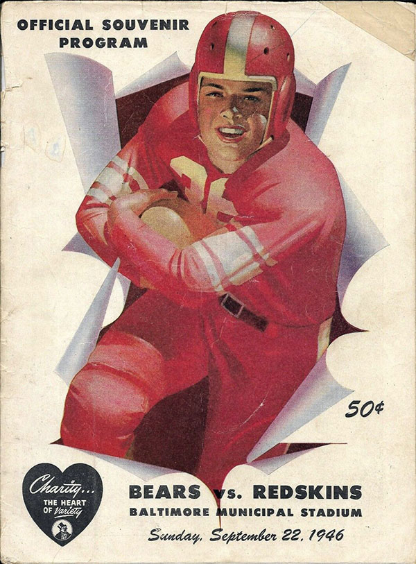NFL Program Washington Redskins vs. Chicago Bears (September 22, 1946