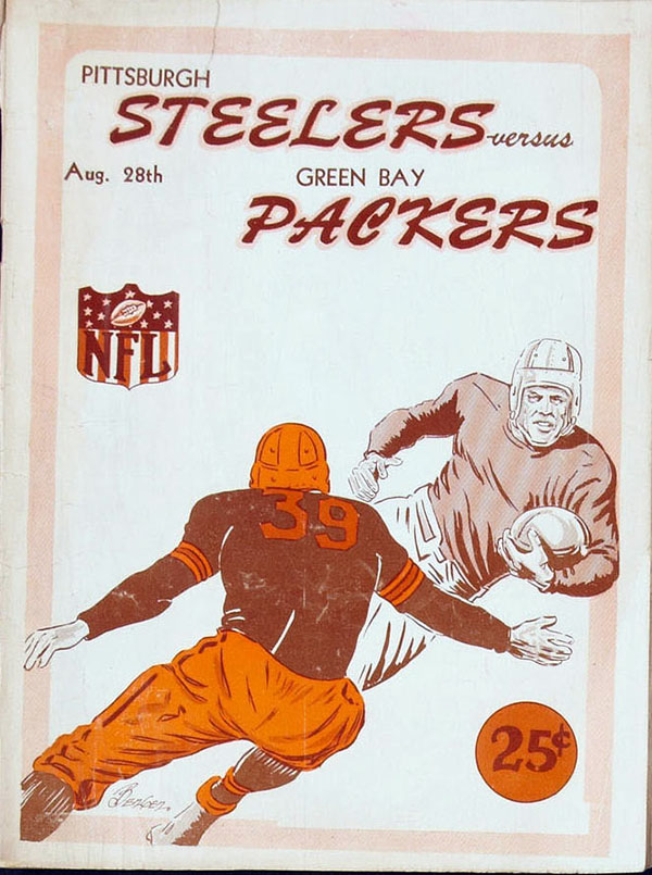 NFL Program: Pittsburgh Steelers vs. Green Bay Packers (August 28, 1949)