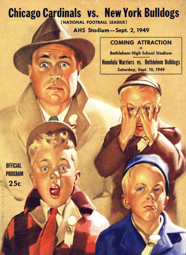 NFL Program: New York Bulldogs vs. Chicago Cardinals (September 2, 1949)