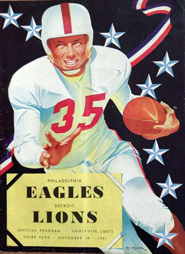 NFL Program Philadelphia Eagles vs. Detroit Lions (November 18, 1951