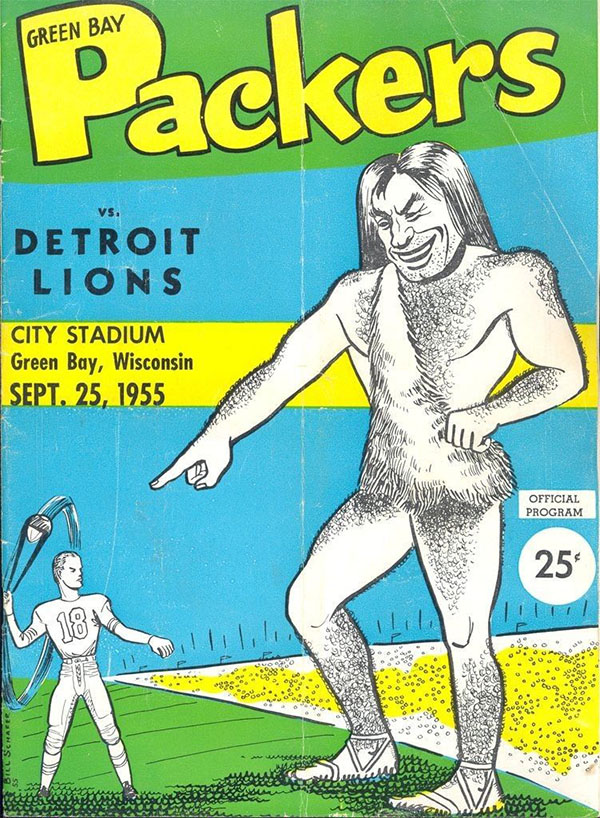 NFL Program: Green Bay Packers vs. Detroit Lions (September 25, 1955)