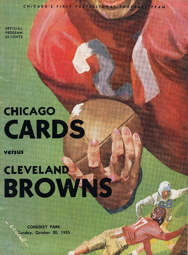 NFL Program: Chicago Cardinals vs. Cleveland Browns (October 30, 1955)