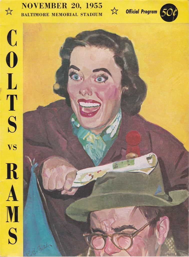 NFL Program: Baltimore Colts vs. Los Angeles Rams (November 20, 1955)