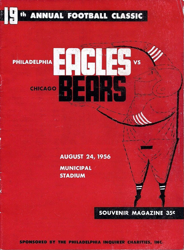 NFL Program: Philadelphia Eagles vs. Chicago Bears (August 24, 1956)