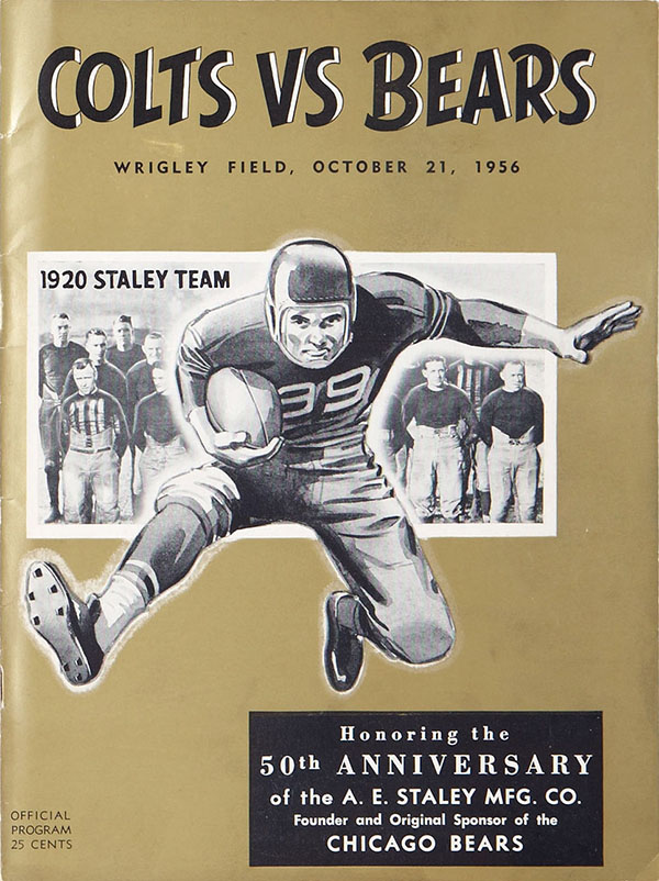 NFL Program: Chicago Bears vs. Baltimore Colts (October 21, 1956)