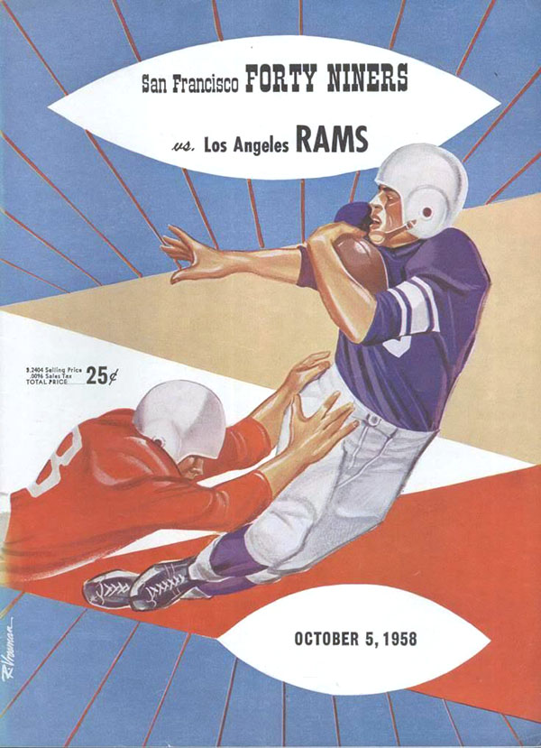 NFL Program: San Francisco 49ers vs. Los Angeles Rams (October 5, 1958)