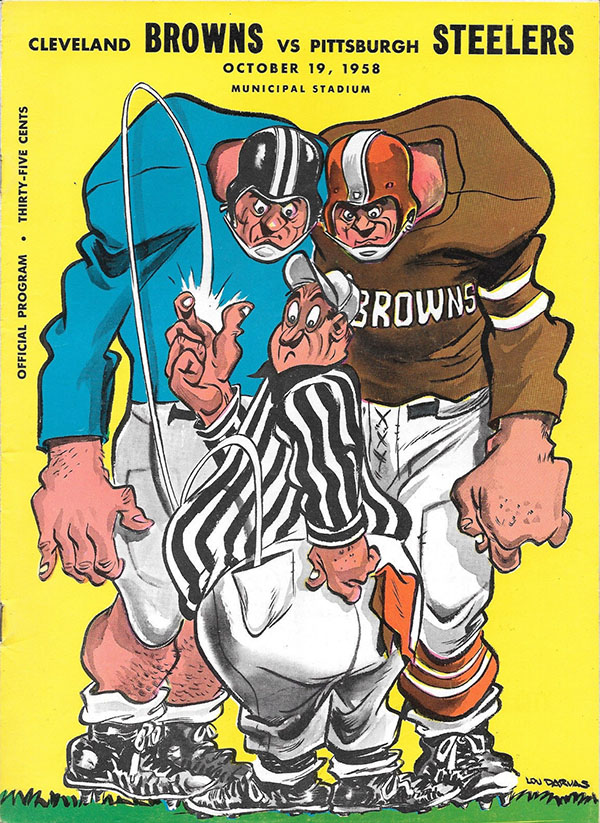 NFL Program: Cleveland Browns vs. Pittsburgh Steelers (October 19, 1958)