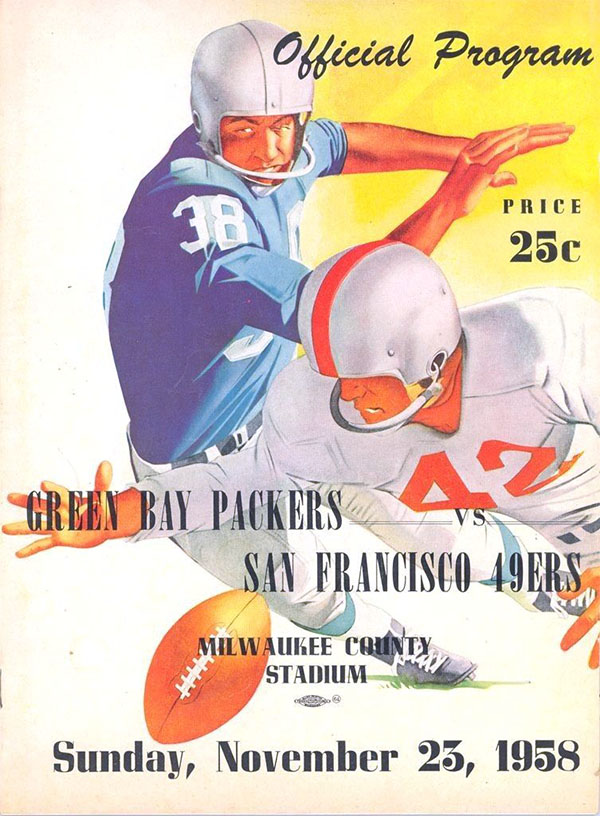 NFL Program: Green Bay Packers vs. San Francisco 49ers (November 23, 1958)