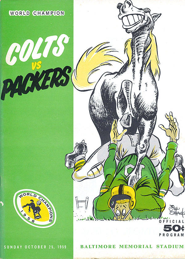 NFL Program: Baltimore Colts vs. Green Bay Packers (October 25, 1959)
