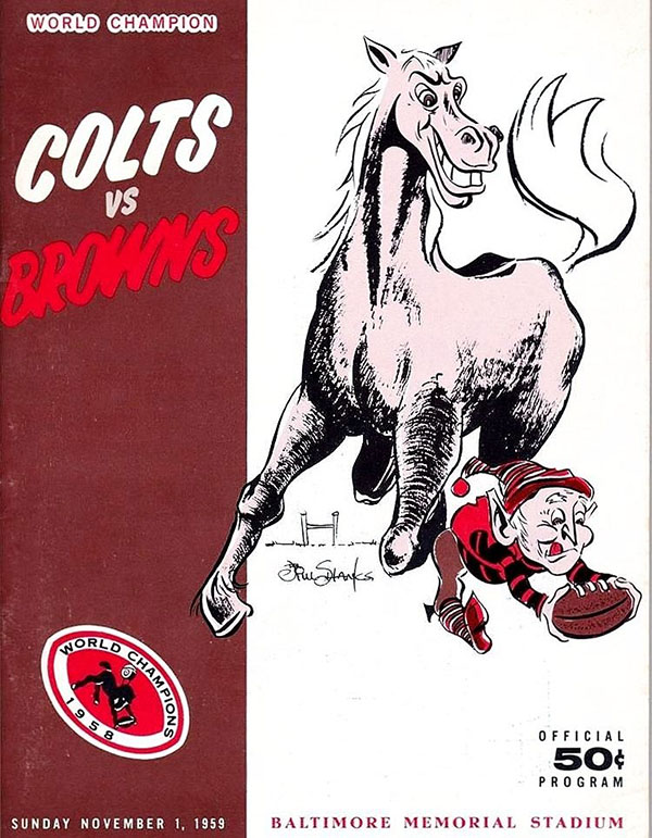 NFL Program: Baltimore Colts vs. Cleveland Browns (November 1, 1959)