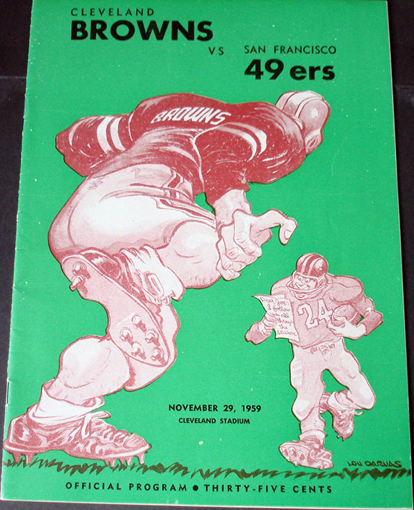NFL Program Cleveland Browns vs. San Francisco 49ers (November 29
