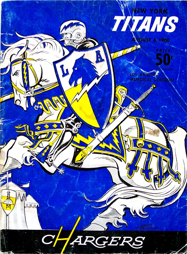 AFL Program: Los Angeles Chargers vs. New York Titans (August 6, 1960)