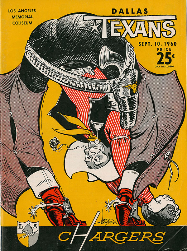 AFL Program: Los Angeles Chargers vs. Dallas Texans (September 10, 1960)