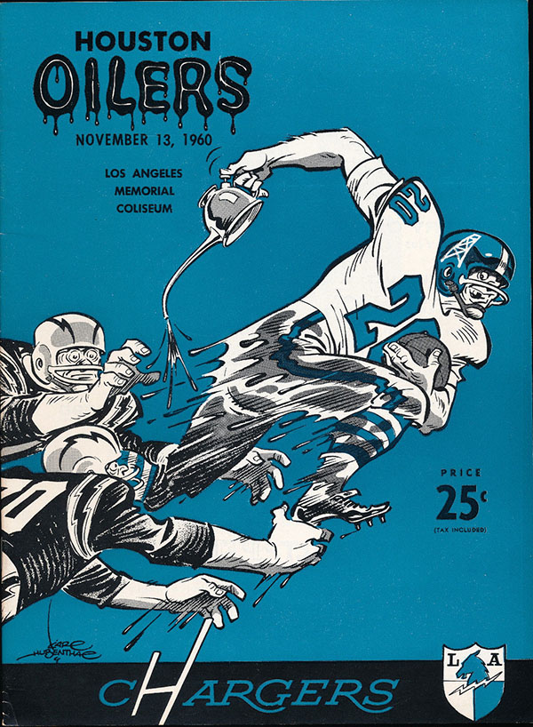 AFL Program: Los Angeles Chargers vs. Houston Oilers (November 13, 1960)