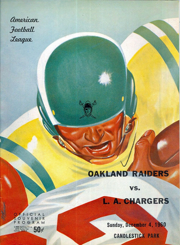 AFL Program: Oakland Raiders vs. Los Angeles Chargers (December 4, 1960)