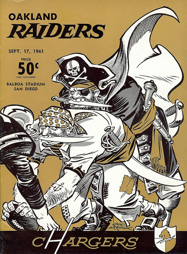 AFL Program: San Diego Chargers vs. Oakland Raiders (September 17, 1961)