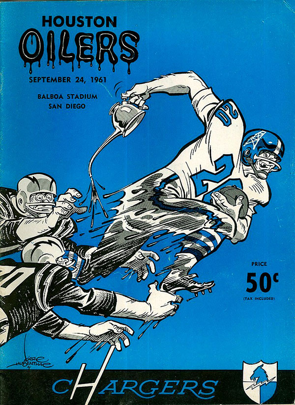 AFL Program: San Diego Chargers vs. Houston Oilers (September 24, 1961)
