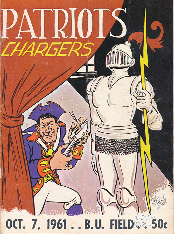 AFL Program: Boston Patriots vs. San Diego Chargers (October 7, 1961)