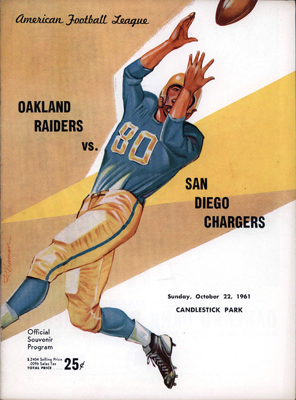 AFL Program: Oakland Raiders vs. San Diego Chargers (October 22, 1961)