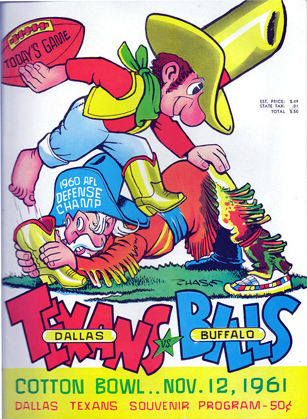 AFL Program: Dallas Texans vs. Buffalo Bills (November 12, 1961)