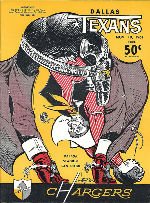AFL Program: San Diego Chargers vs. Dallas Texans (November 19, 1961)