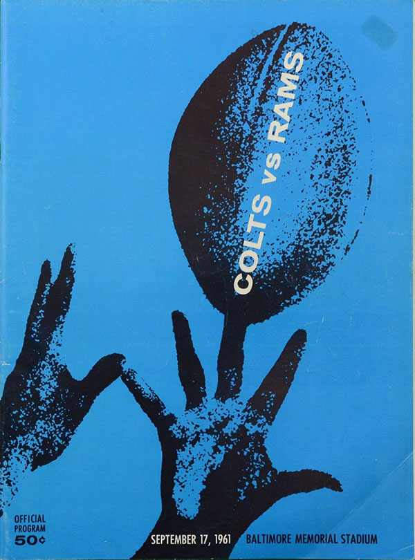 NFL Program: Baltimore Colts vs. Los Angeles Rams (September 17, 1961)