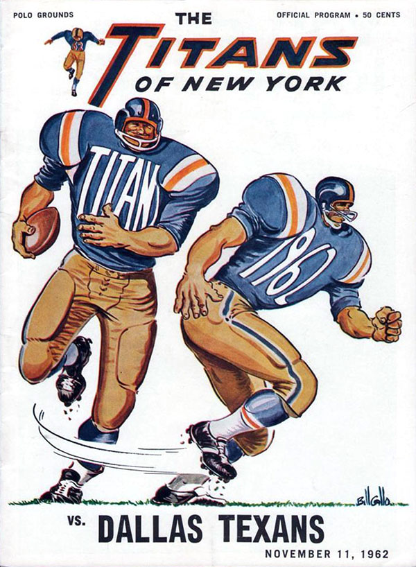 AFL Program: New York Titans vs. Dallas Texans (November 11, 1962)