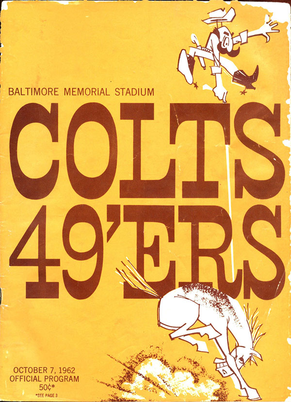 NFL Program: Baltimore Colts vs. San Francisco 49ers (October 7, 1962)