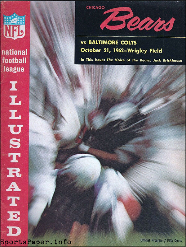 NFL Program: Chicago Bears vs. Baltimore Colts (October 21, 1962)