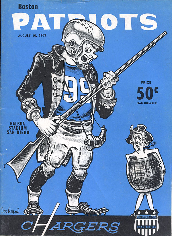 AFL Program: San Diego Chargers vs. Boston Patriots (August 10, 1963)