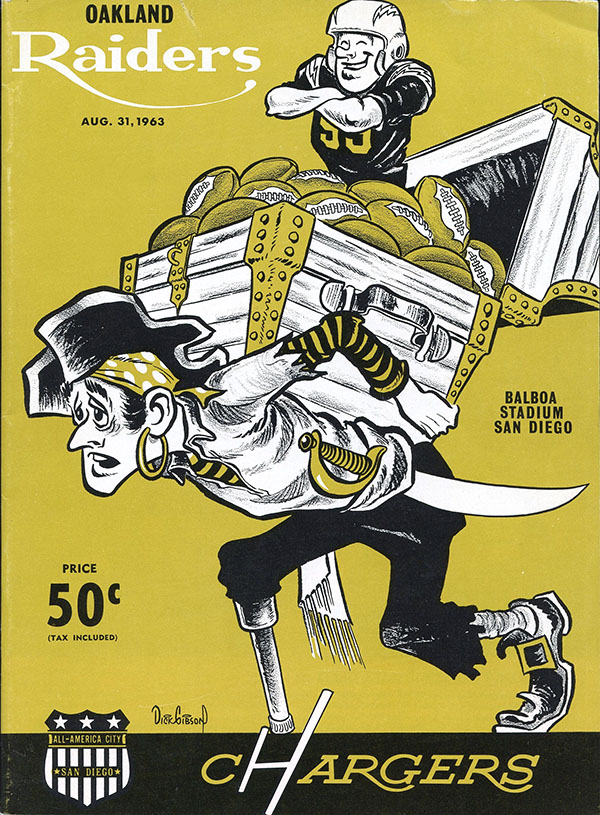 AFL Program: San Diego Chargers vs. Oakland Raiders (August 31, 1963)