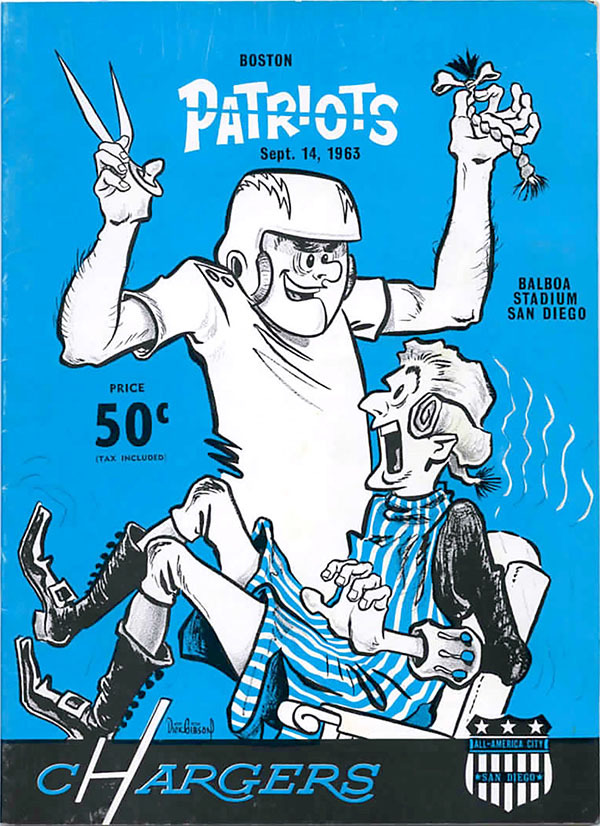AFL Program: San Diego Chargers vs. Boston Patriots (September 14, 1963)