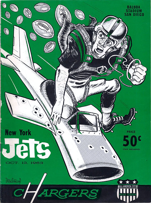 NFL Program: San Diego Chargers vs. New York Jets (October 13, 1963)