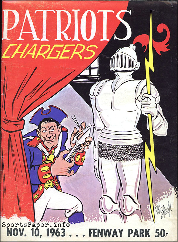 AFL Program: Boston Patriots vs. San Diego Chargers (November 10, 1963)