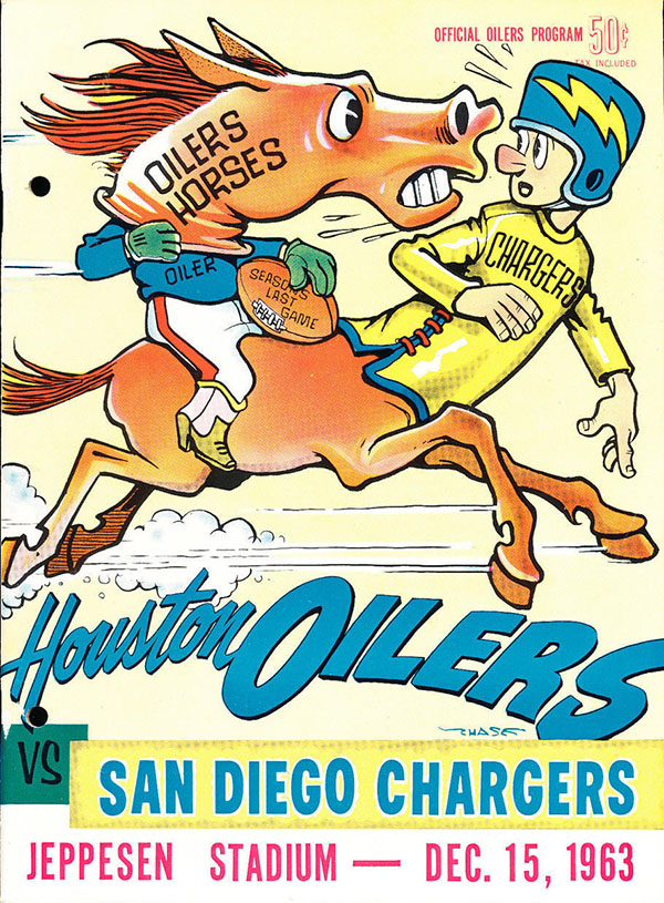 NFL Program: Houston Oilers vs. San Diego Chargers (December 15, 1963)