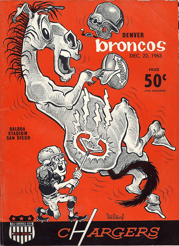 AFL Program: San Diego Chargers vs. Denver Broncos (December 22, 1963)