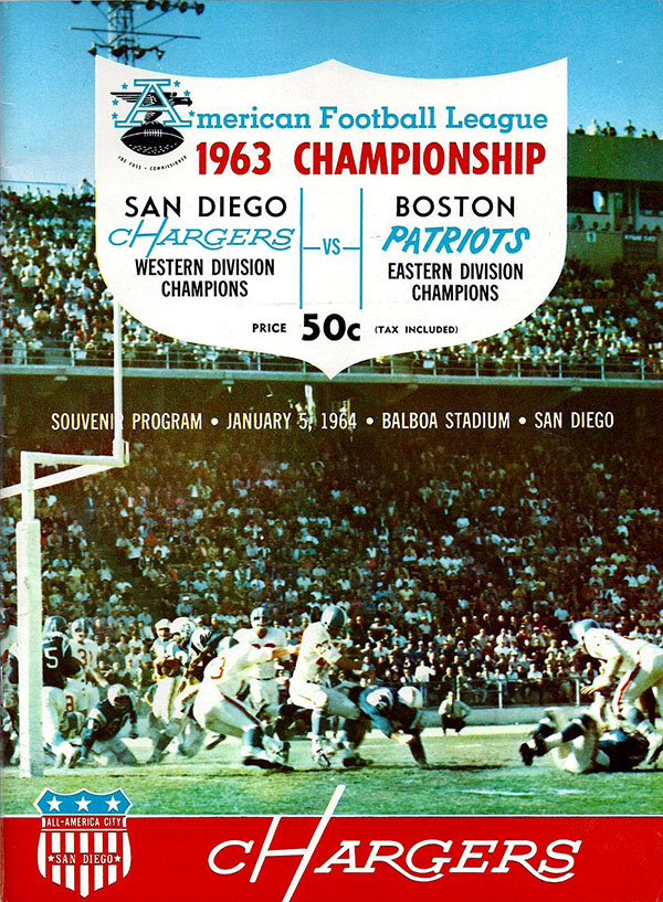 AFL Program: San Diego Chargers vs. Boston Patriots (January 5, 1964)