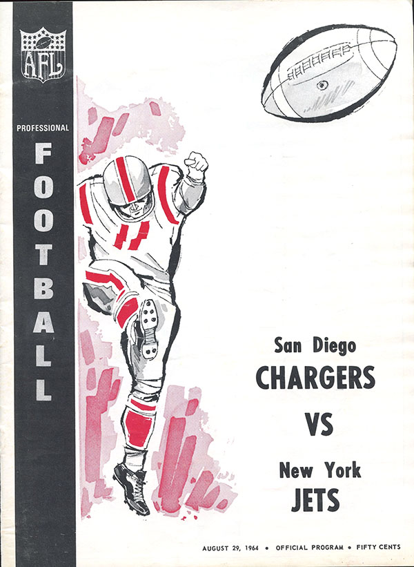 AFL Program: San Diego Chargers vs. New York Jets (August 29, 1964)