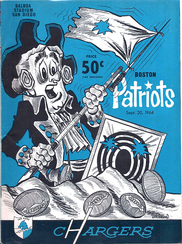 AFL Program: San Diego Chargers vs. Boston Patriots (September 20, 1964)