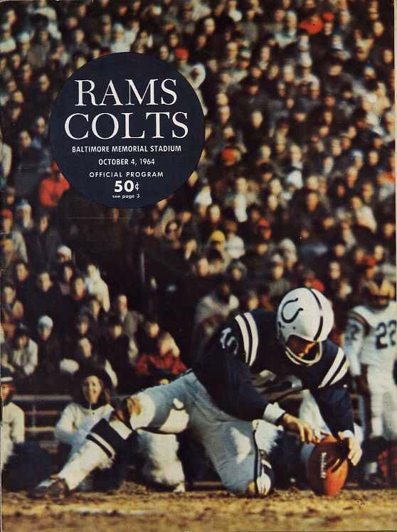 NFL Program: Baltimore Colts vs. Los Angeles Rams (October 4, 1964)