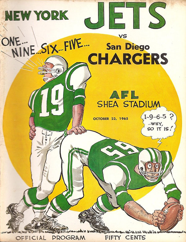NFL Program: New York Jets vs. San Diego Chargers (October 23, 1965)