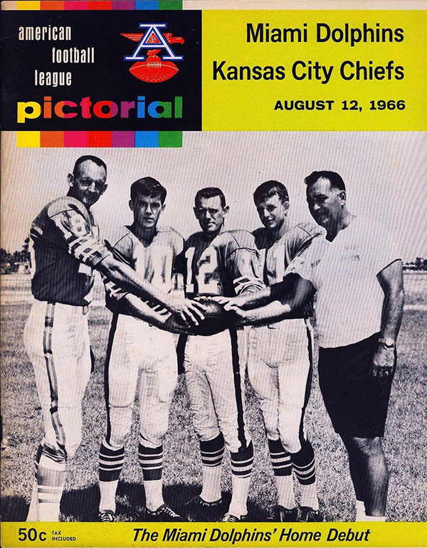 AFL Program: Miami Dolphins vs. Kansas City Chiefs (August 12, 1966)