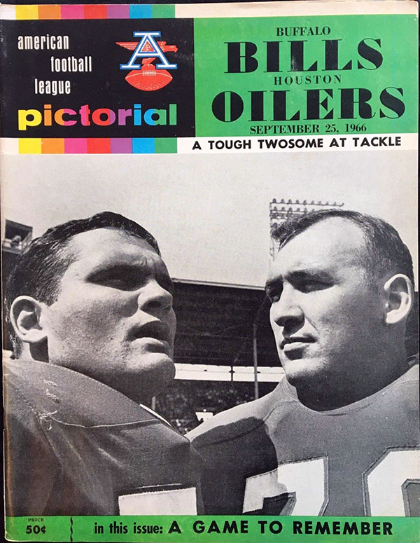 AFL Program: Buffalo Bills vs. Houston Oilers (September 25, 1966)