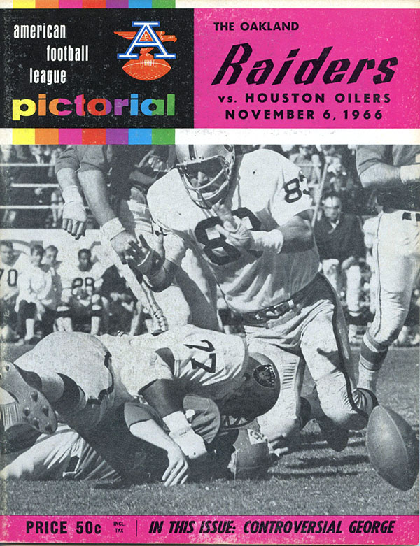 AFL Program: Oakland Raiders vs. Houston Oilers (November 6, 1966)
