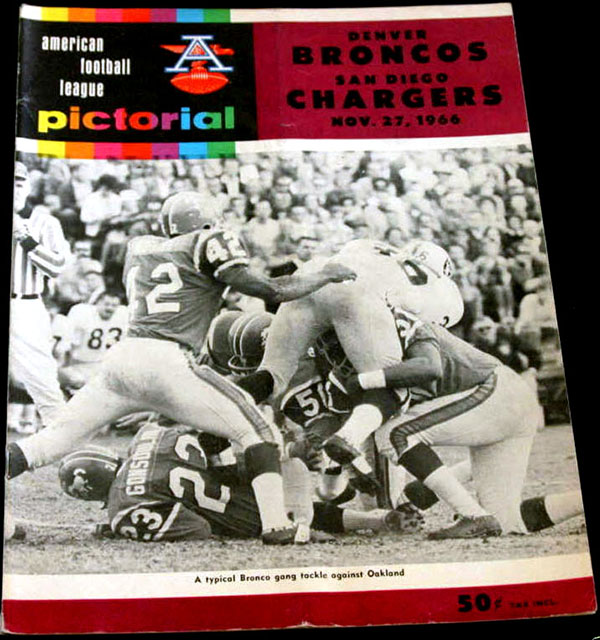 AFL Program: Denver Broncos vs. San Diego Chargers (November 27, 1966)