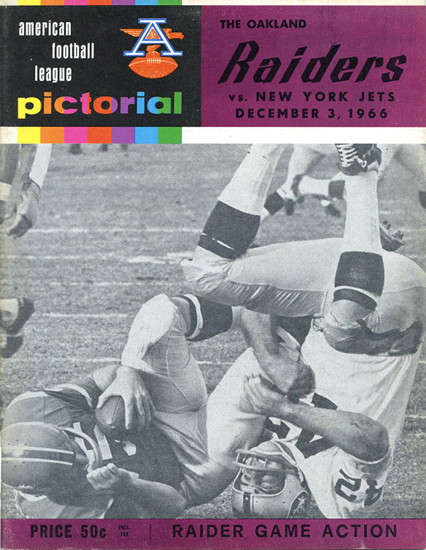 AFL Program: Oakland Raiders vs. New York Jets (December 3, 1966)