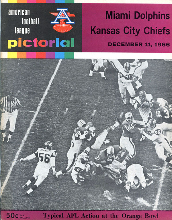 AFL Program: Miami Dolphins vs. Kansas City Chiefs (December 11, 1966)